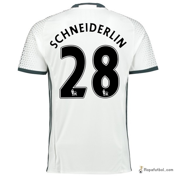 Camiseta Manchester United Replica Tercera Ropa Schneiderlin 2016/17 Blanco